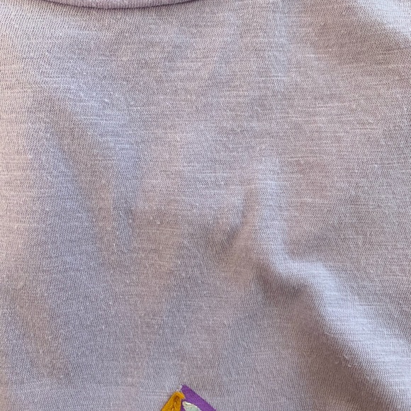 Purple short sleeve T-shirt shooting stars ruffle on back size 10/12 - Picture 7 of 7